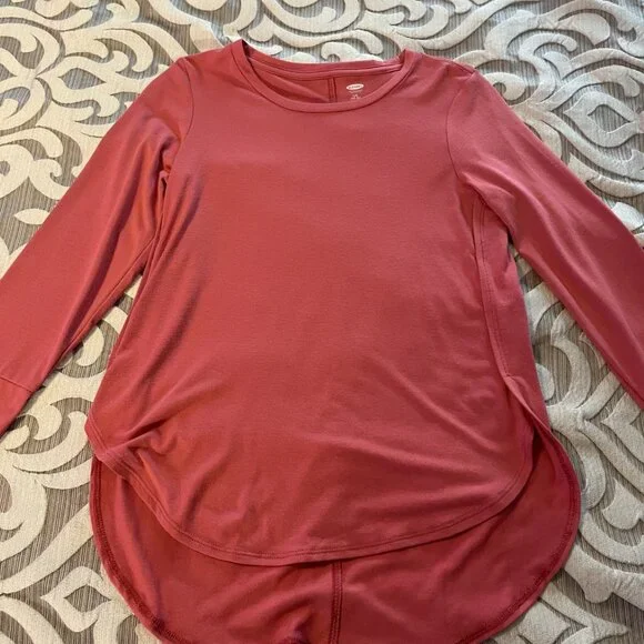 Girl's Old Navy Size Large (10/12) Long Sleeve Tunic Pink Crewneck EUC - Picture 1 of 6
